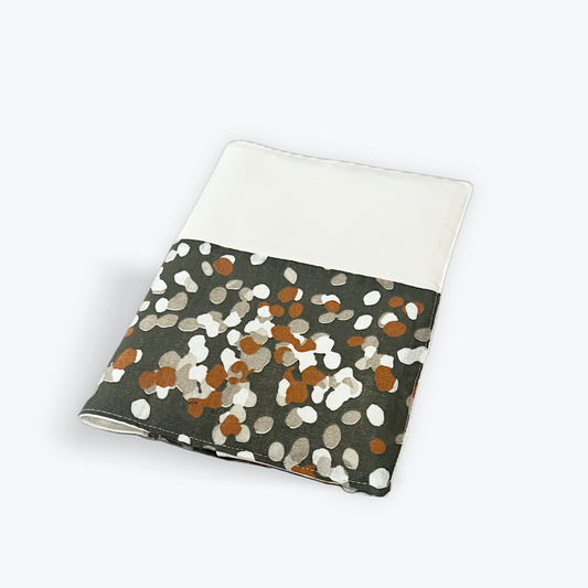 Bi-Carnet Le SHANA - Khaki polka dots/Ecru